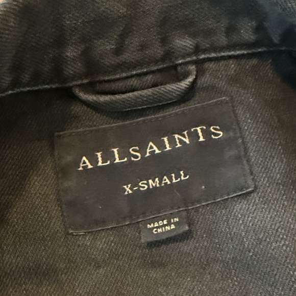 All Saints Black Jean Jacket - Picture 2 of 6